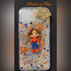 iPhone 15 Plus Decorative Case - Multicolor